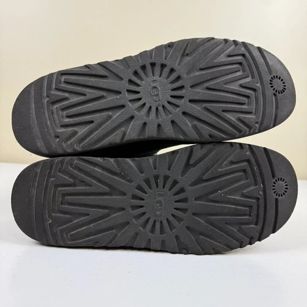 EUC UGG Alexey II Black Suede Kids Boots S/N 1017299K